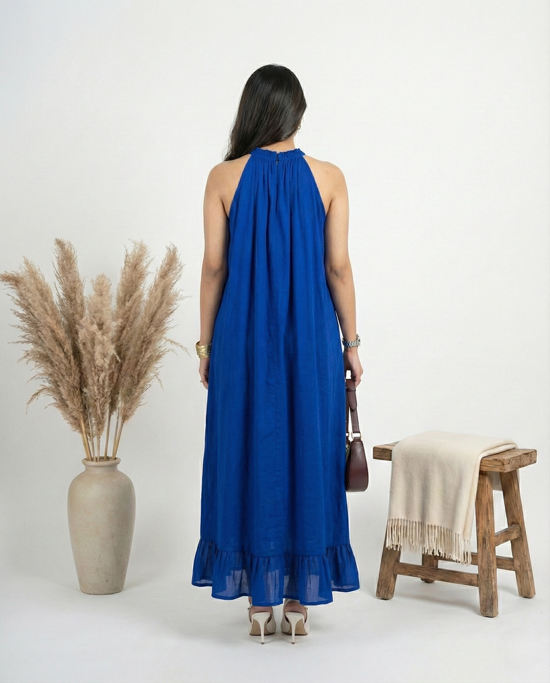 Royal Blue Mulmul Dress