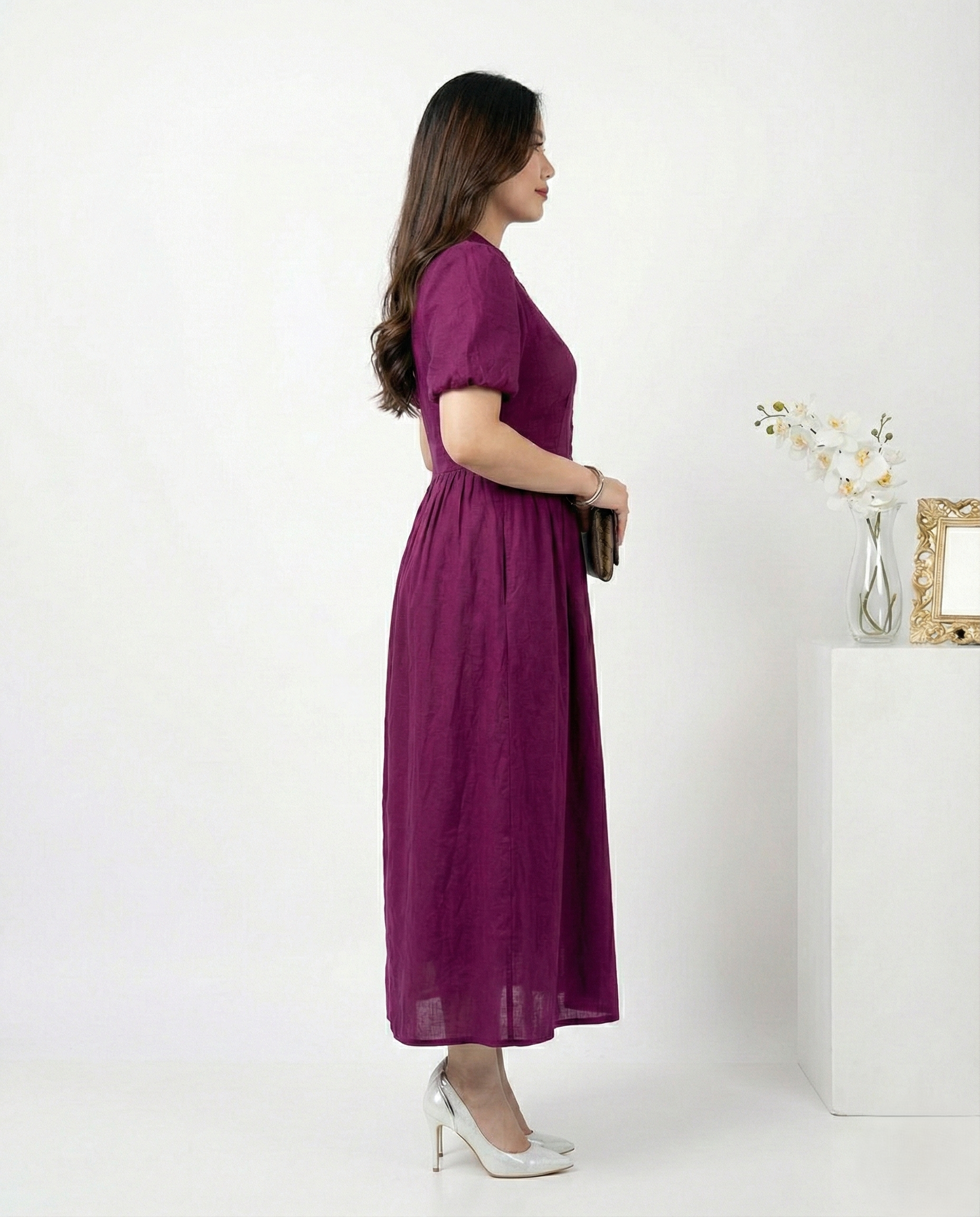 Purple Button Maxi