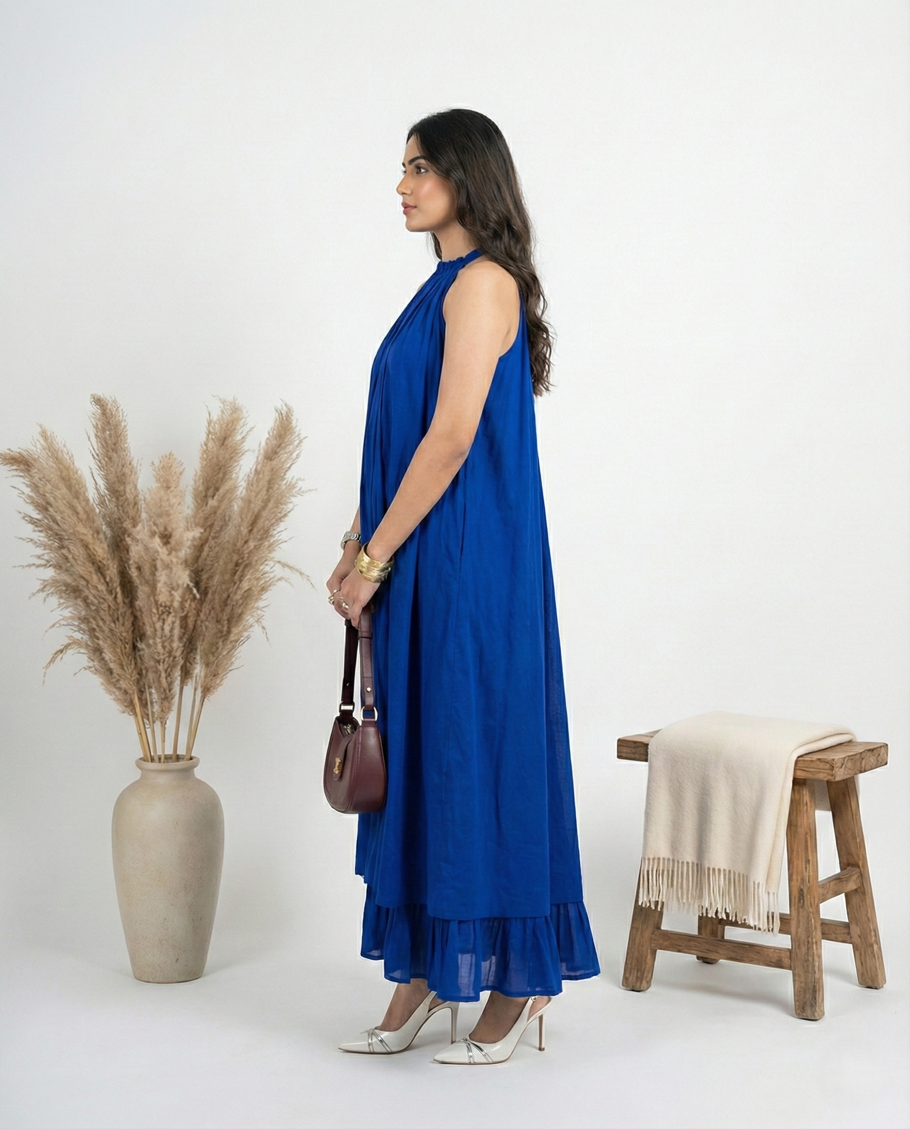 Royal Blue Mulmul Dress