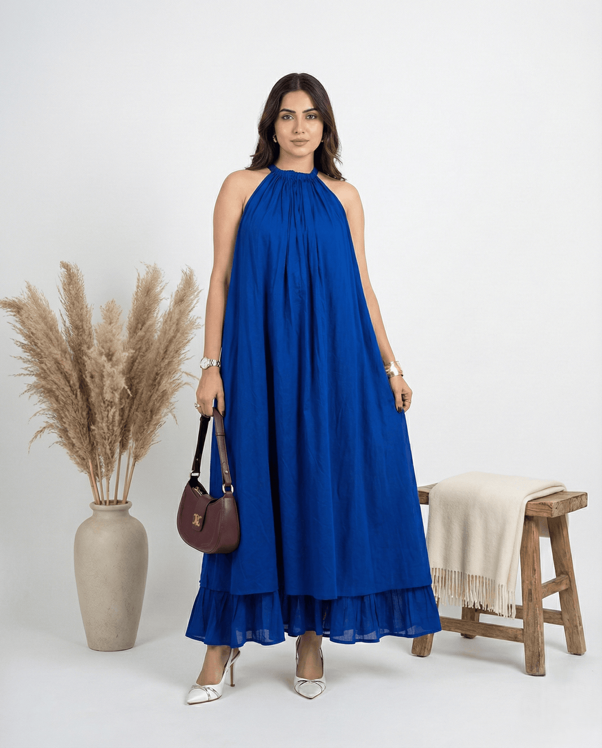 Royal Blue Mulmul Dress