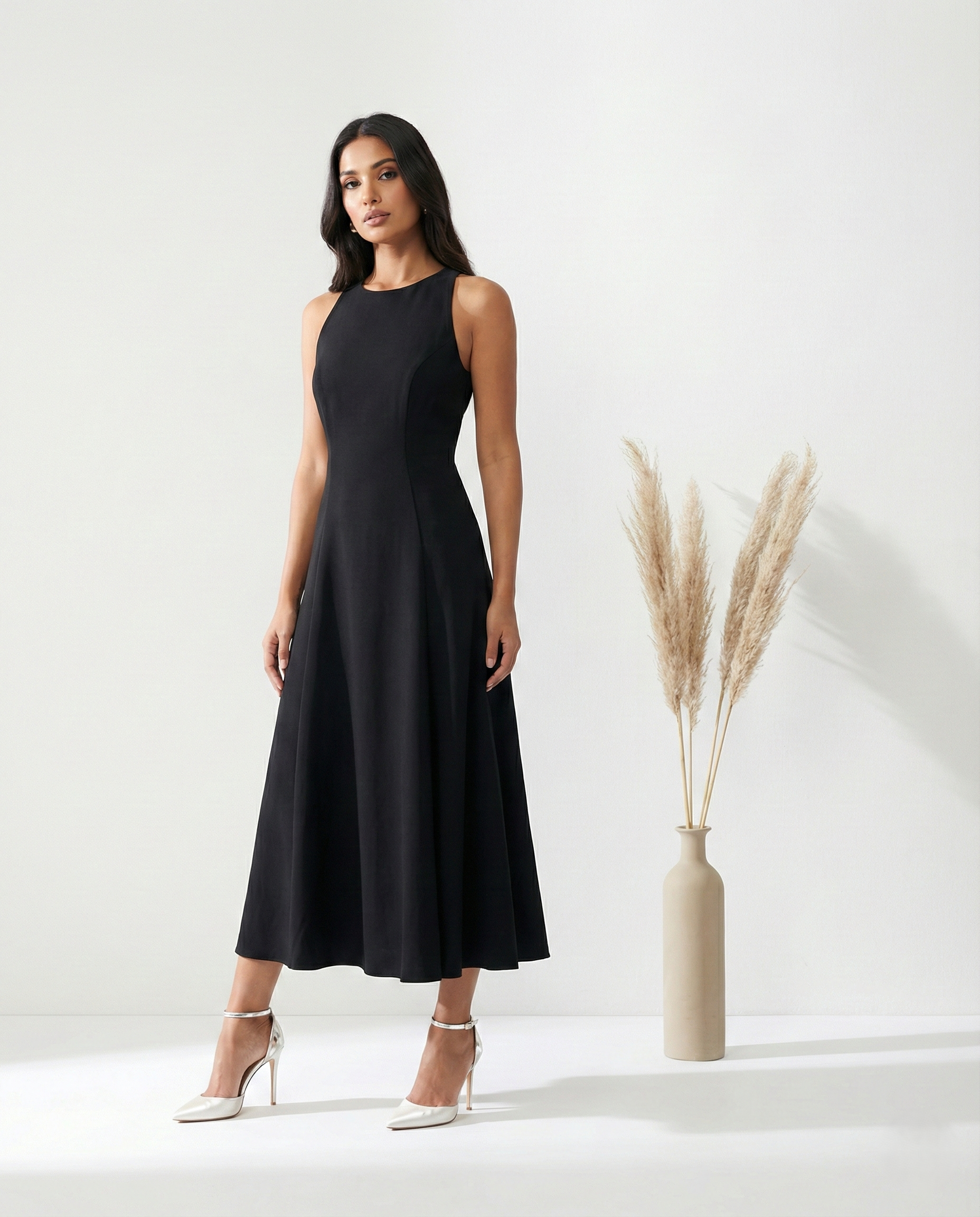 Black Cross Wrap Maxi
