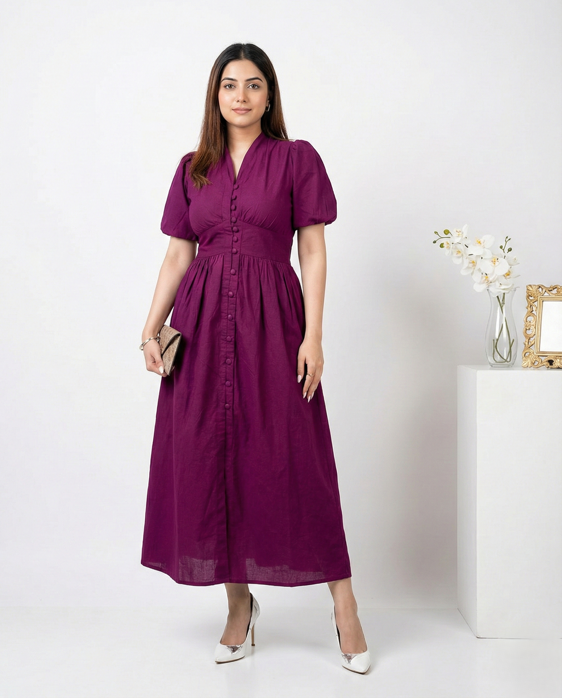 Purple Button Maxi