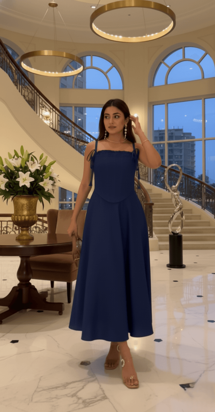 Royal Blue Corset Dress