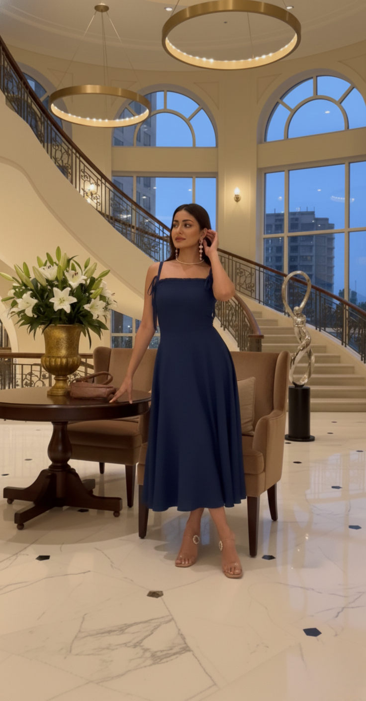 Royal Blue Corset Dress