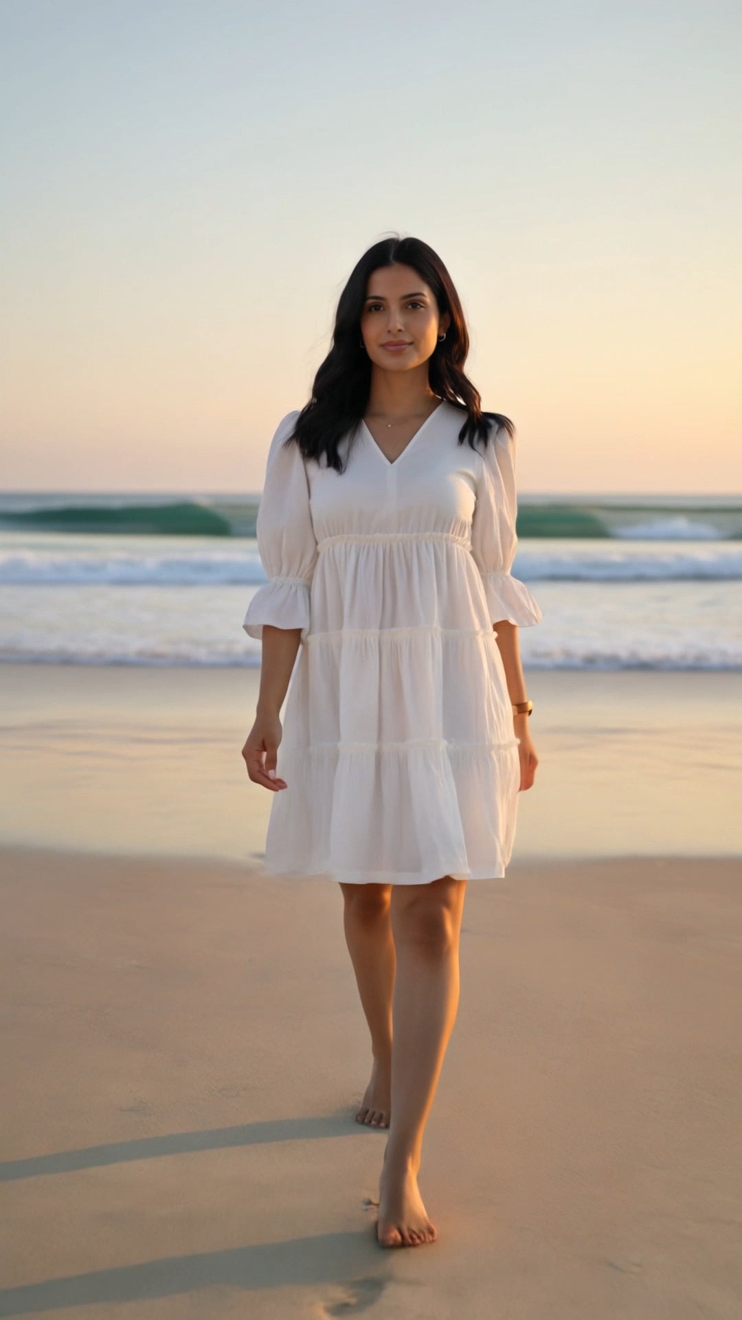 White Frill Dress