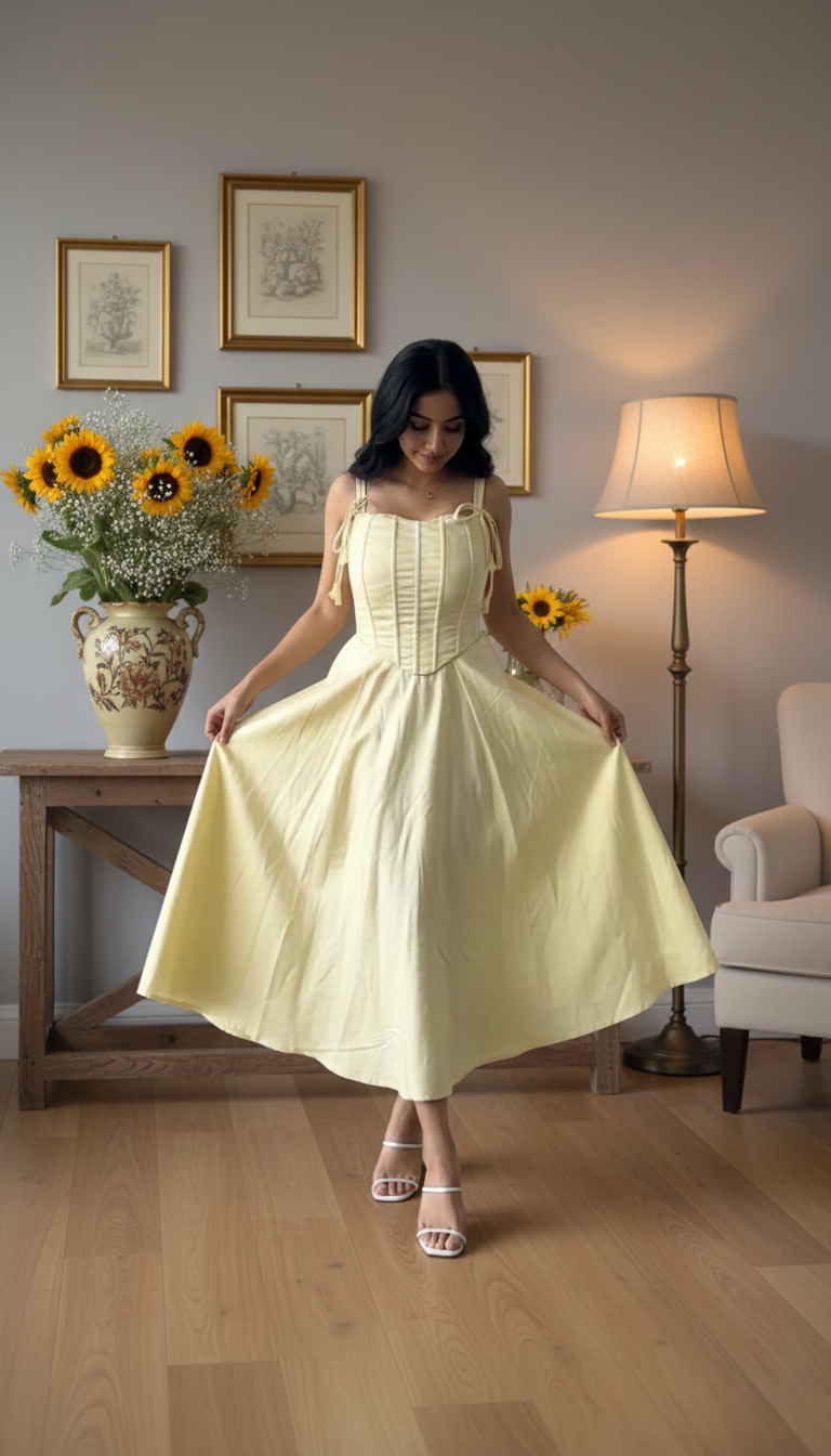 Yellow Corset Dress